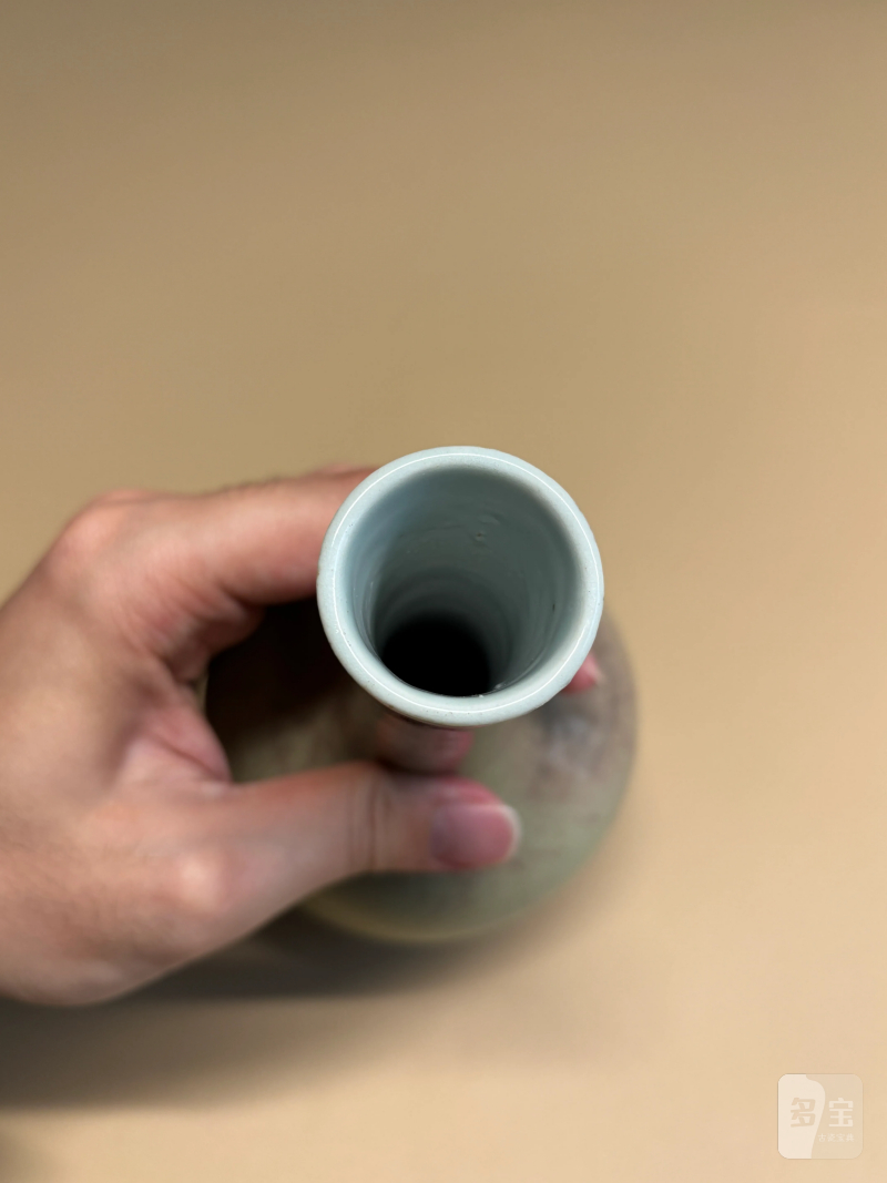 清康熙 豇豆红釉天球瓶 - 图8